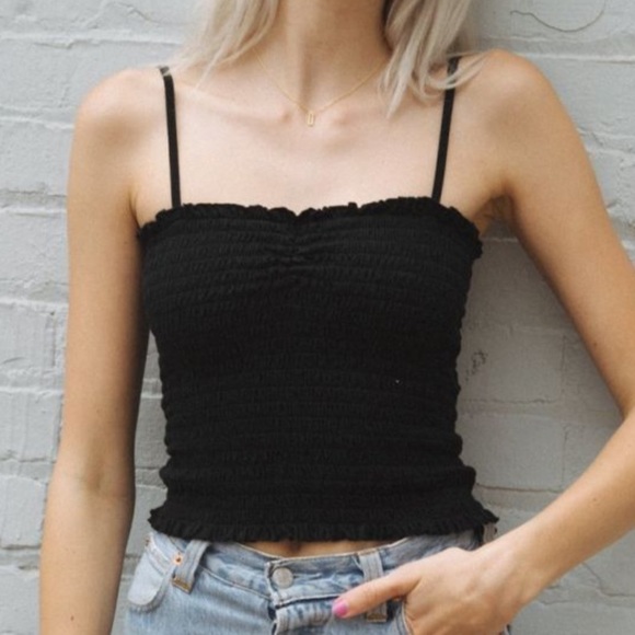 Brandy Melville Other - Brandy Melville Ally Top / black cinched tank top